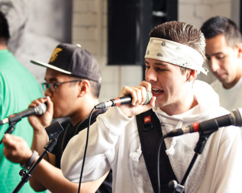 Hip hop R&B group Massive perform at the Rights at the Round Table event