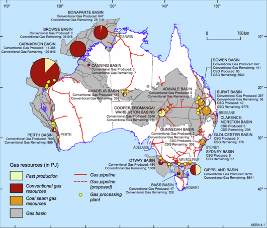 Coal seam gas map