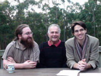 From right: Gideon, Robert and Michael Cordover, taken a few weeks before Robert's passing.