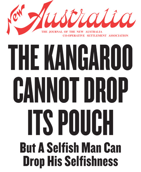 Headline poster for the journal 'New Australia'
