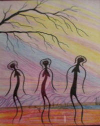 Tim Hardy, Image of Three Girls Walking