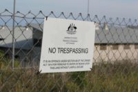Photo of No Trespassing Sign North West Point Detention Centre, Christmas Island