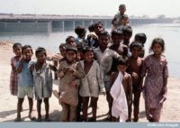 A group of Delhi slum children
