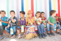 Syrian children at the Save the Children kindergarten