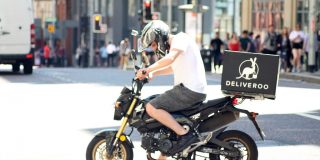 delivery person on bike